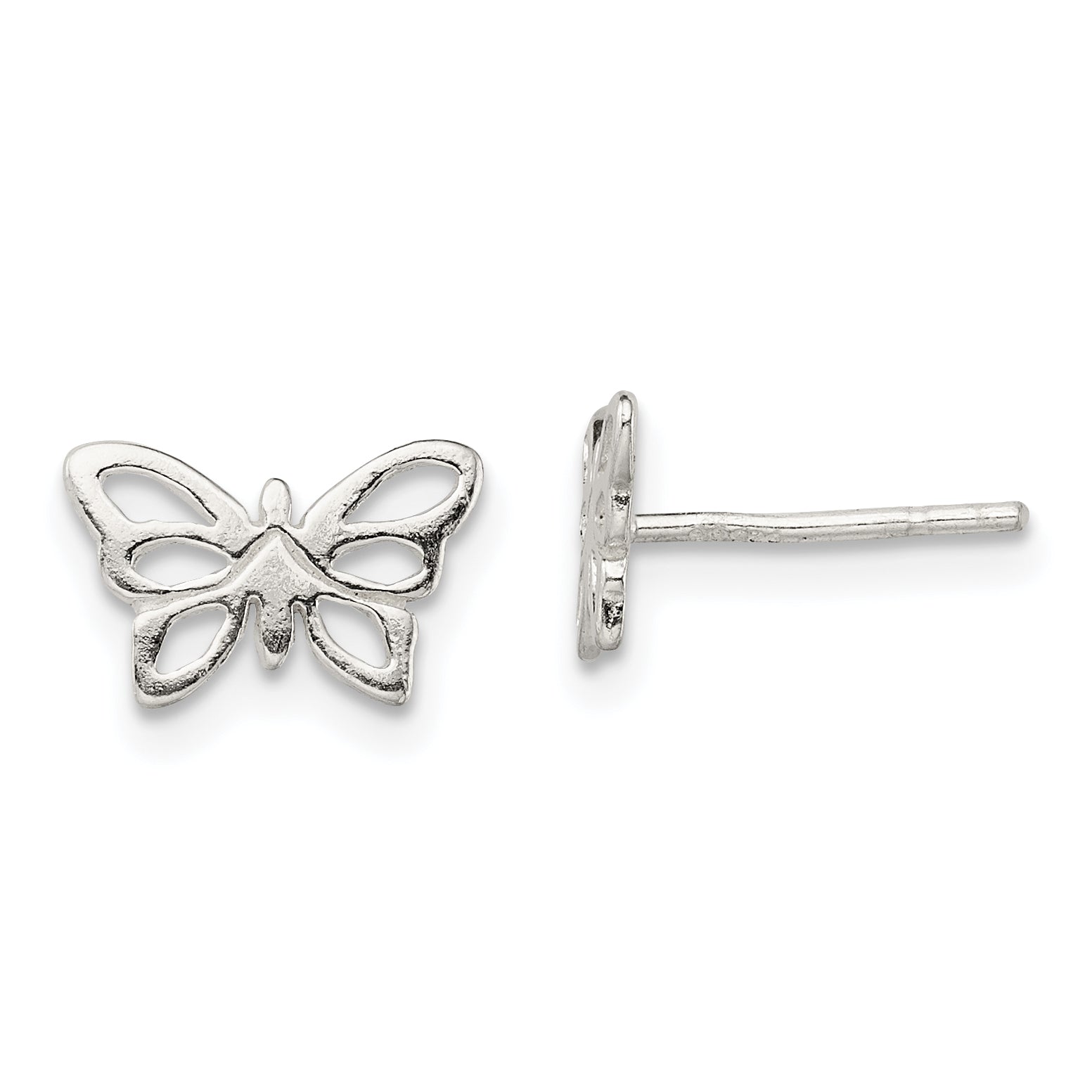 Sterling Silver Polished Butterfly Post Earrings Main image