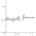 Sterling Silver Polished Dragonfly Post Earrings