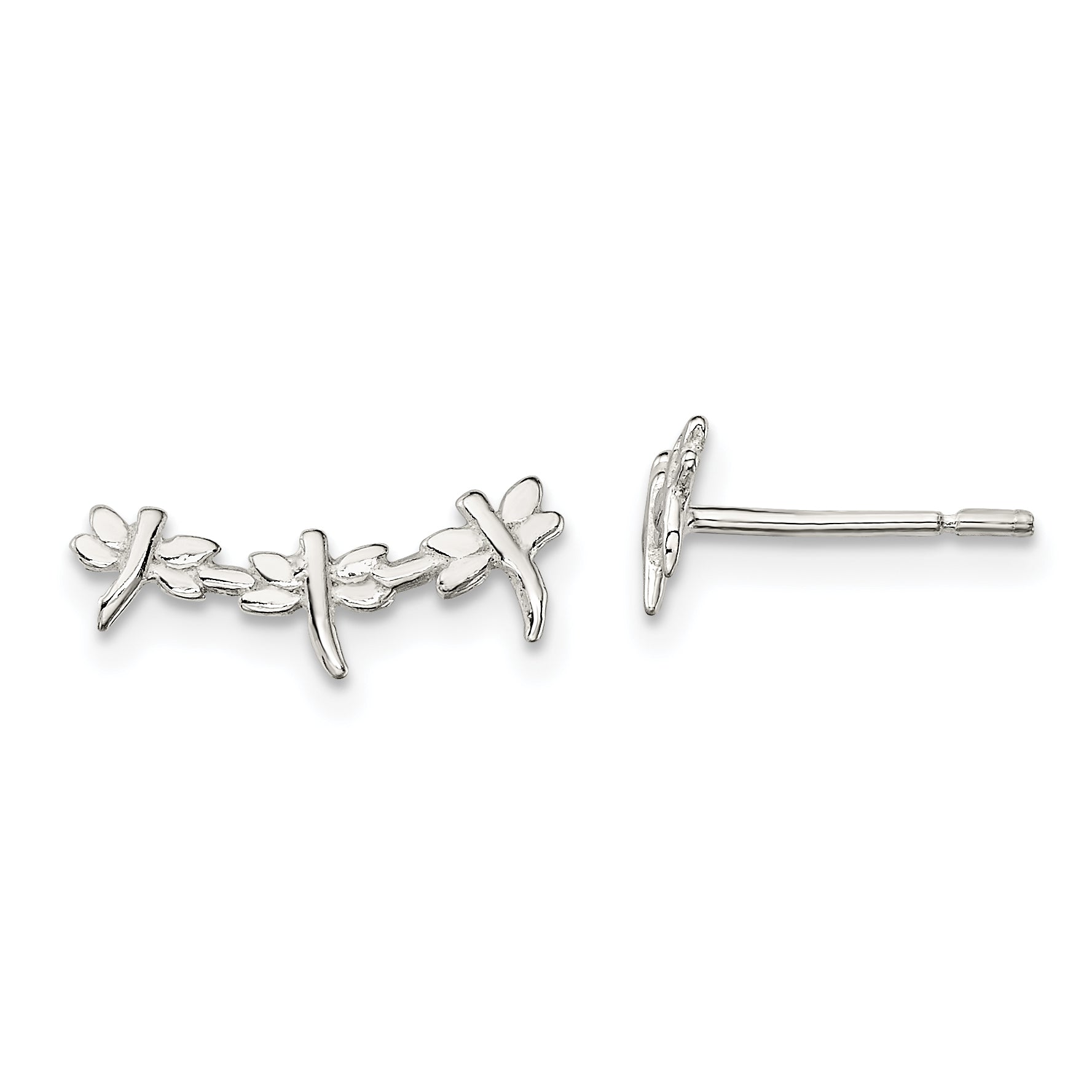 Sterling Silver Polished Dragonfly Post Earrings Main image