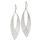 Sterling Silver Polished Fancy Dangle Shepherd Hook Earrings