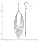 Sterling Silver Polished Fancy Dangle Shepherd Hook Earrings