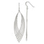 Sterling Silver Polished Fancy Dangle Shepherd Hook Earrings