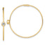 Sterling Silver Gold-tone Polished CZ Bezel Endless Round Hoop Earrings