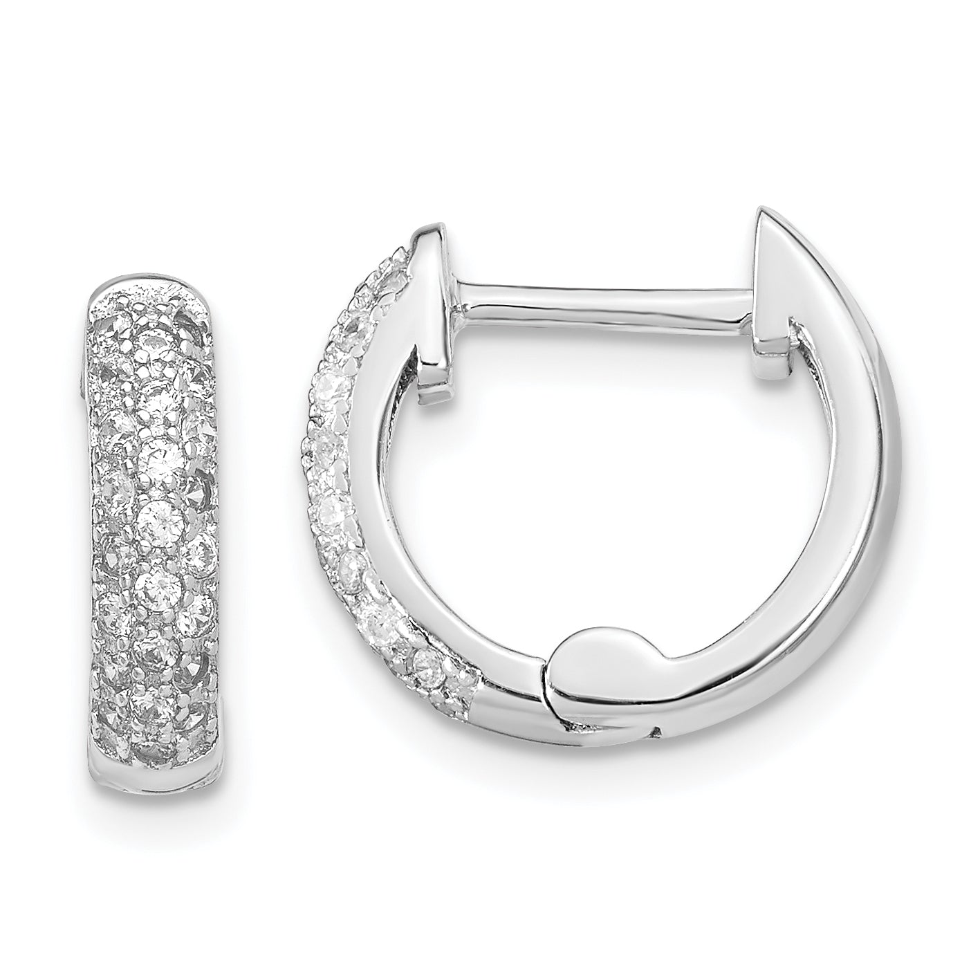 Sterling Silver RH 7-8mm Wte/Blk FWC Pearl CZ Changeable Earring Secondary image