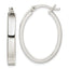 Sterling Silver Polished 4mm Oval Hoop Earrings