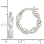 Sterling Silver Twisted and Textured Hoop Earrings