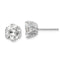 Sterling Silver Rhodium-plated CZ Stud Earrings