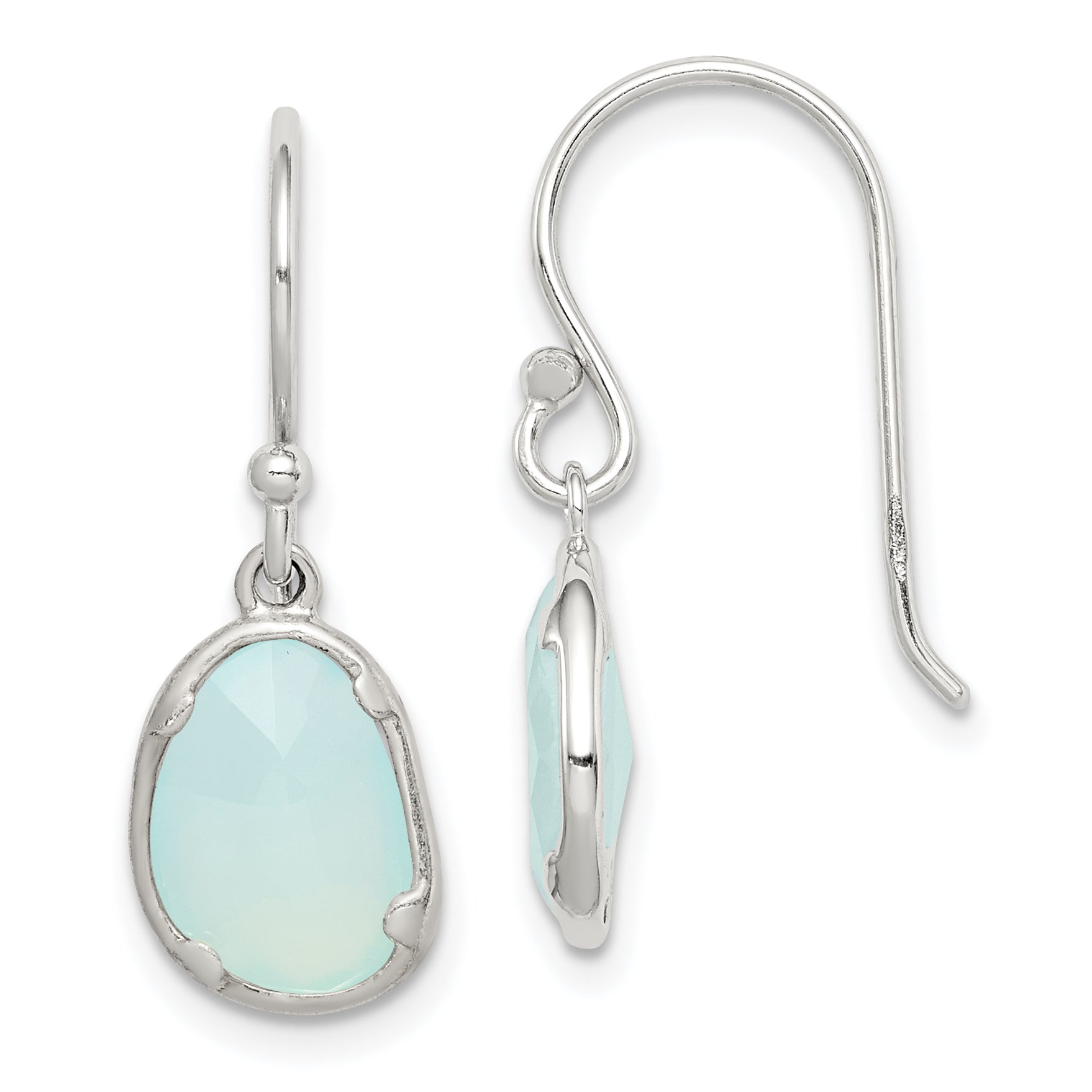 Sterling Silver Blue Chalcedony Dangle Earrings Main image