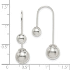 Sterling Silver Polished Front and Back Dangle Earrings