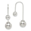 Sterling Silver Polished Front and Back Dangle Earrings