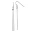 Sterling Silver Rhodium-plated Polished Graduated Bar Dangle Earrings