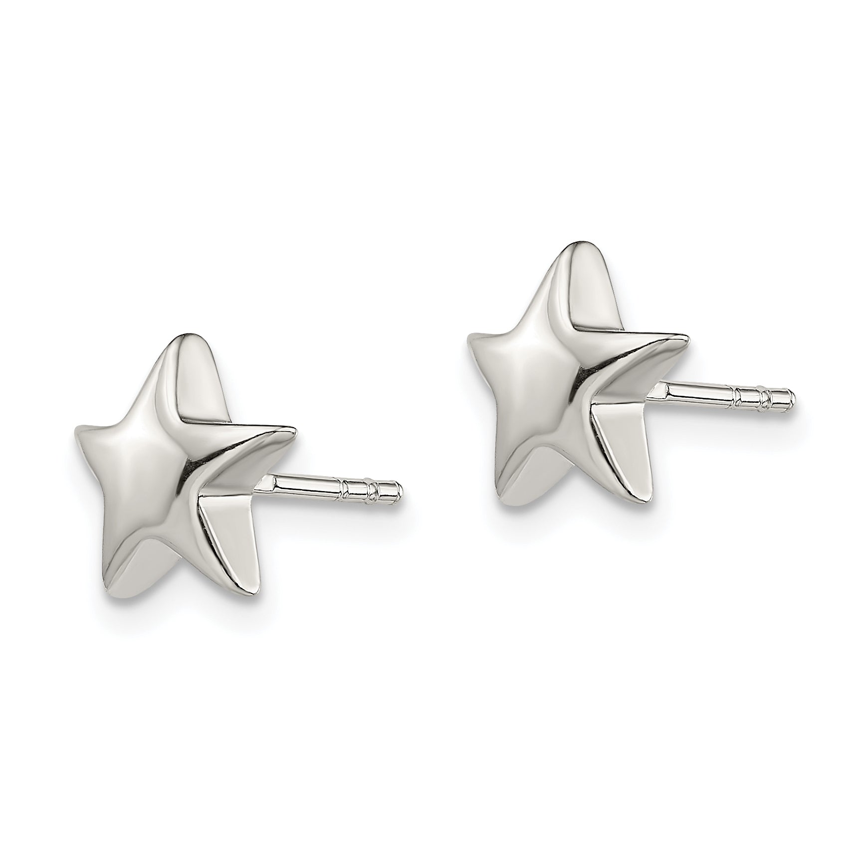 Sterling Silver Star Earrings Secondary image