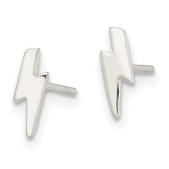 Sterling Silver Polished Tiny Lightning Post Earrings