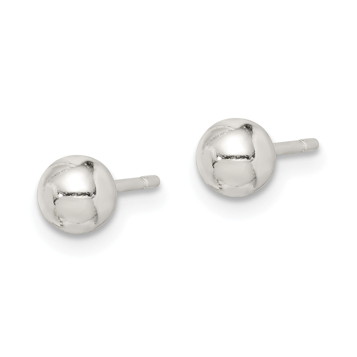 Ball Stud Earrings in Sterling Silver, 5mm Secondary image