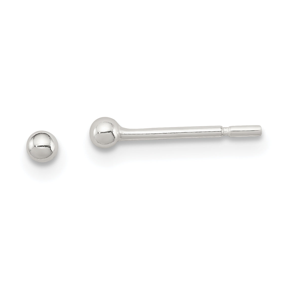 Sterling Silver Polished 2mm Ball Earrings Main image