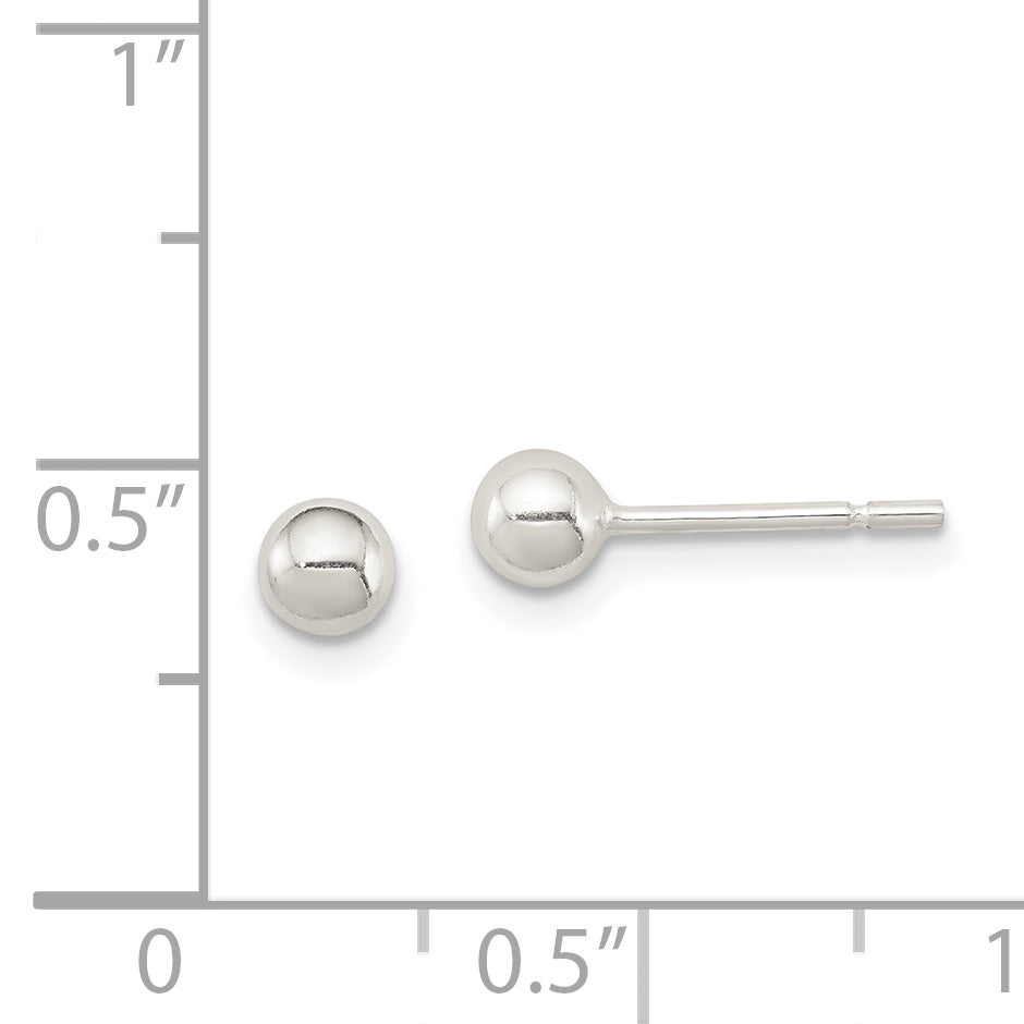 Ball Stud Earrings in Sterling Silver