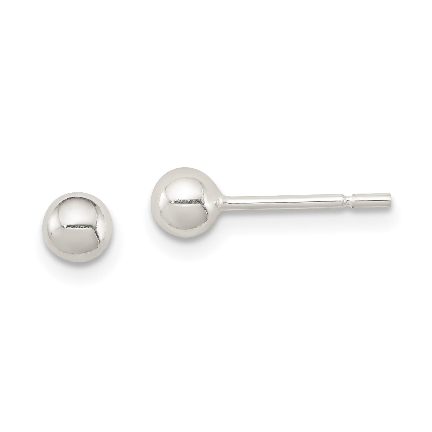 Sterling Silver 4mm Ball Earrings Main image