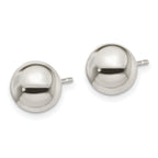 Polished Ball Stud Earrings in Sterling Silver, 8mm