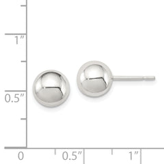 Sterling Silver Polished 8mm Ball Earrings