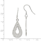 Filigree Teardrop Dangle Earrings in Sterling Silver