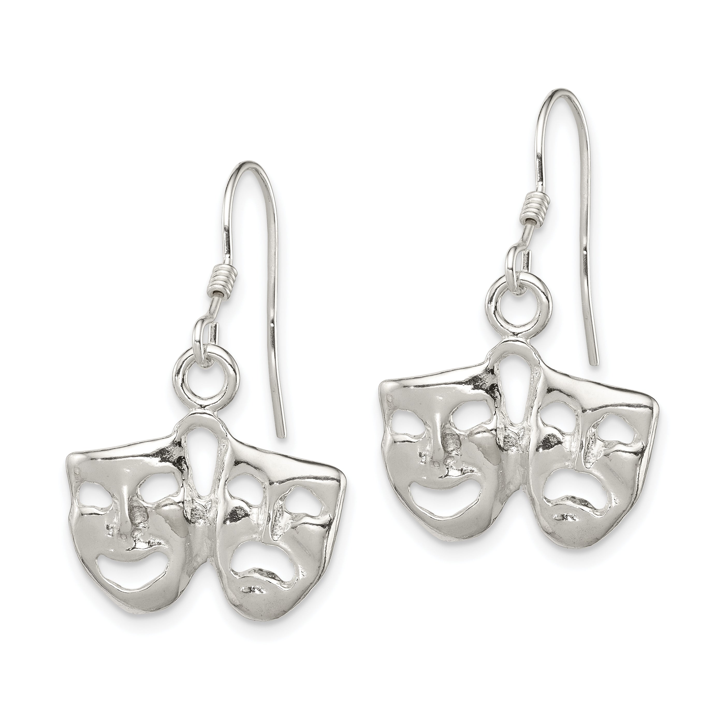 Sterling Silver Comedy/Tragedy Earrings Secondary image