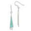 Sterling Silver Polished Fancy Triangle Turquoise Dangle Earrings