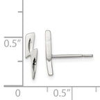 Sterling Silver Lightning Bolt Post Earrings