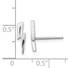 Sterling Silver Lightning Bolt Post Earrings