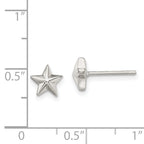 Sterling Silver Polished Star Children's Post Earrings