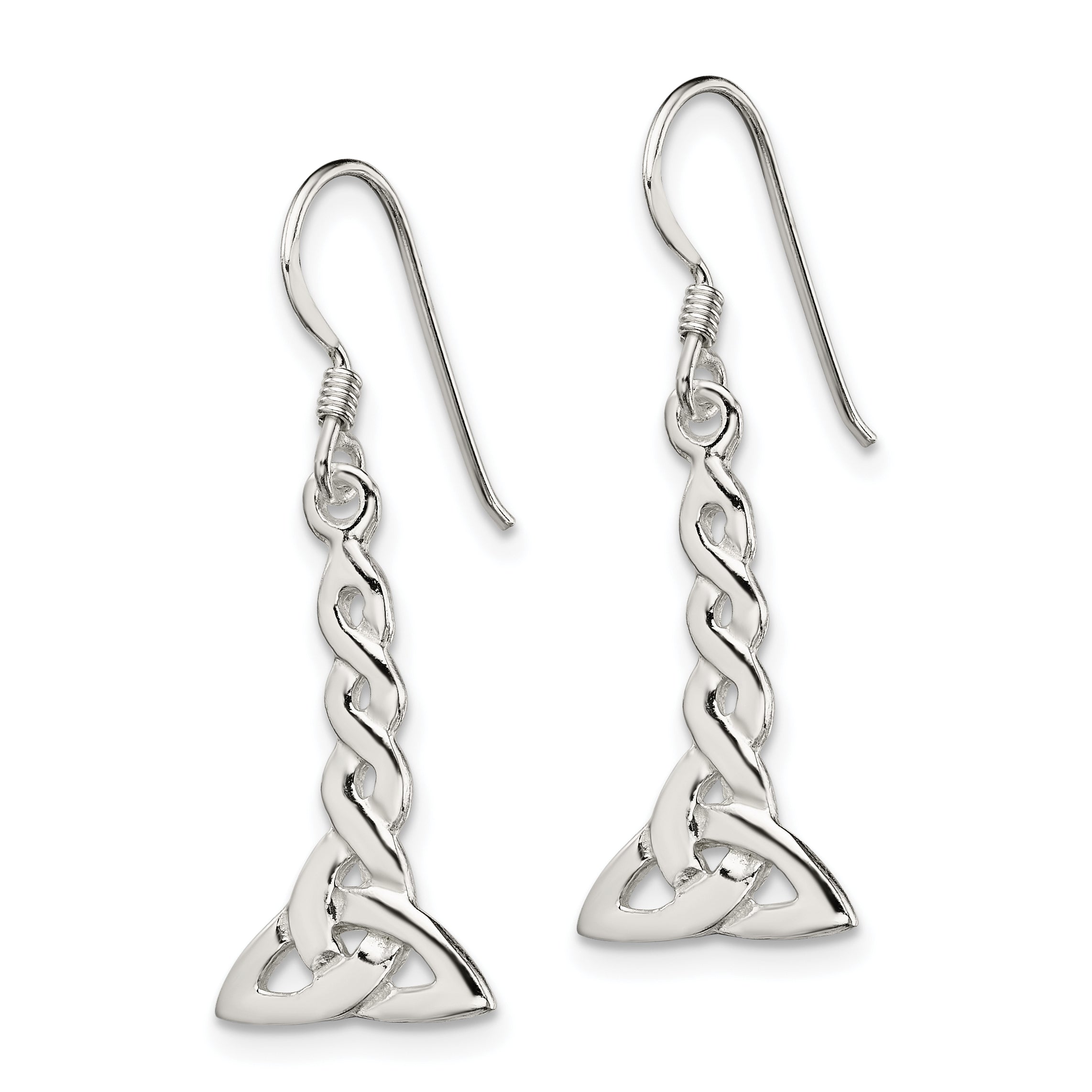 Sterling Silver Twisted Knot Dangle Earrings Secondary image