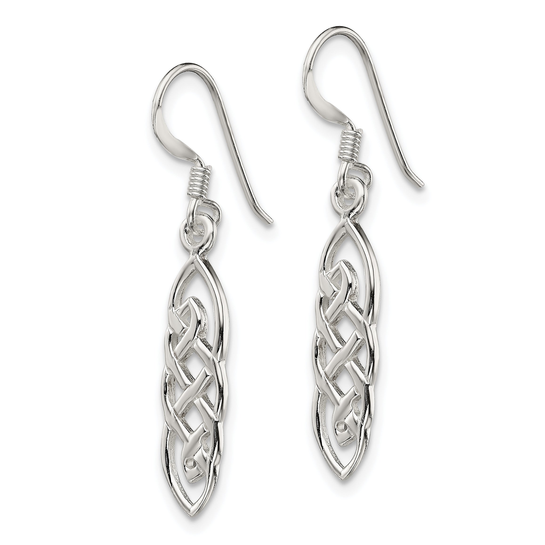 Sterling Silver Celtic Design Dangle Earrings Secondary image