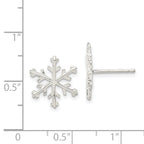 Sterling Silver Snowflake Post Earrings