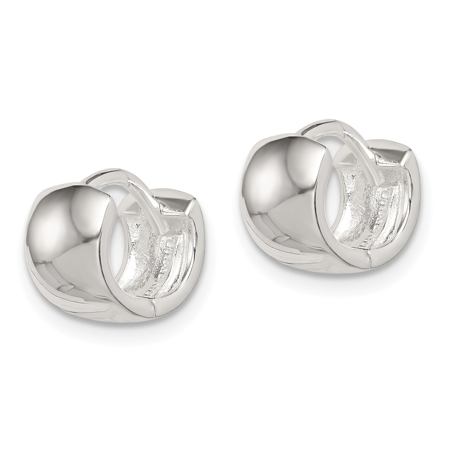 Sterling Silver Hinged Hoop Earrings Secondary image