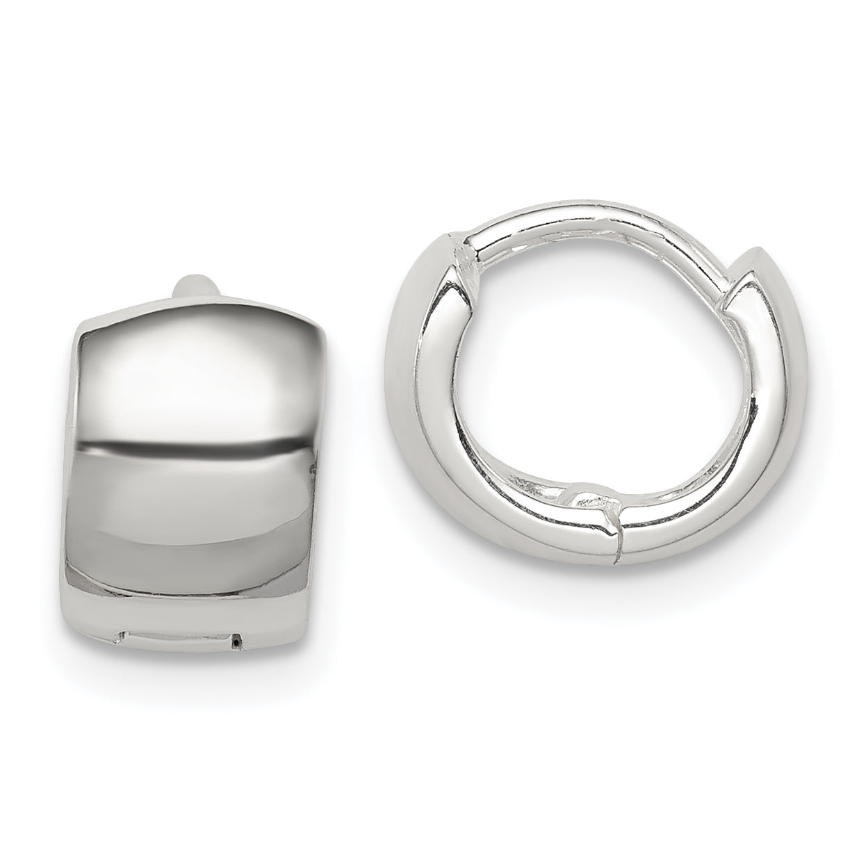 Sterling Silver Hinged Hoop Earrings Main image