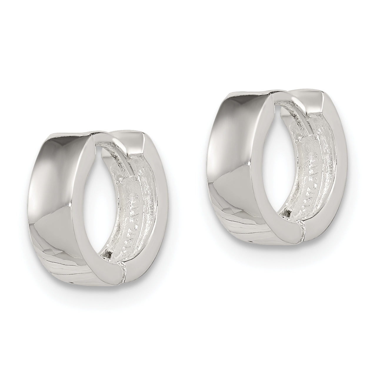 Sterling Silver Hinged Hoop Earrings Secondary image