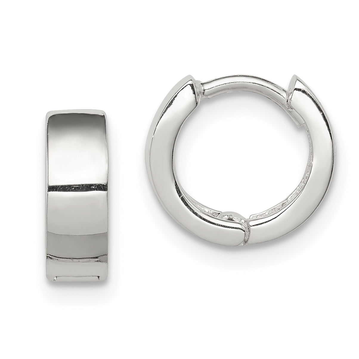 Sterling Silver Hinged Hoop Earrings Main image