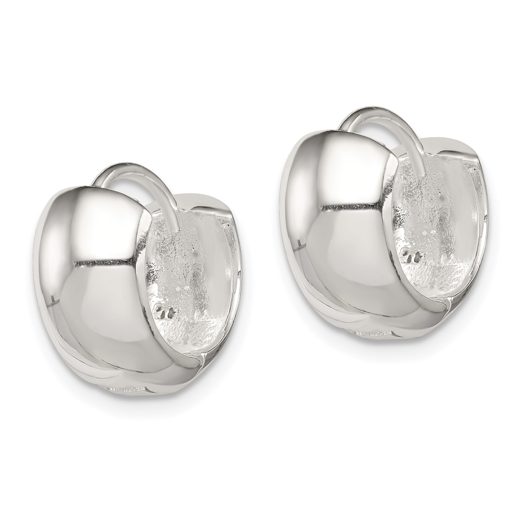 Sterling Silver Hinged Hoop Earrings Secondary image