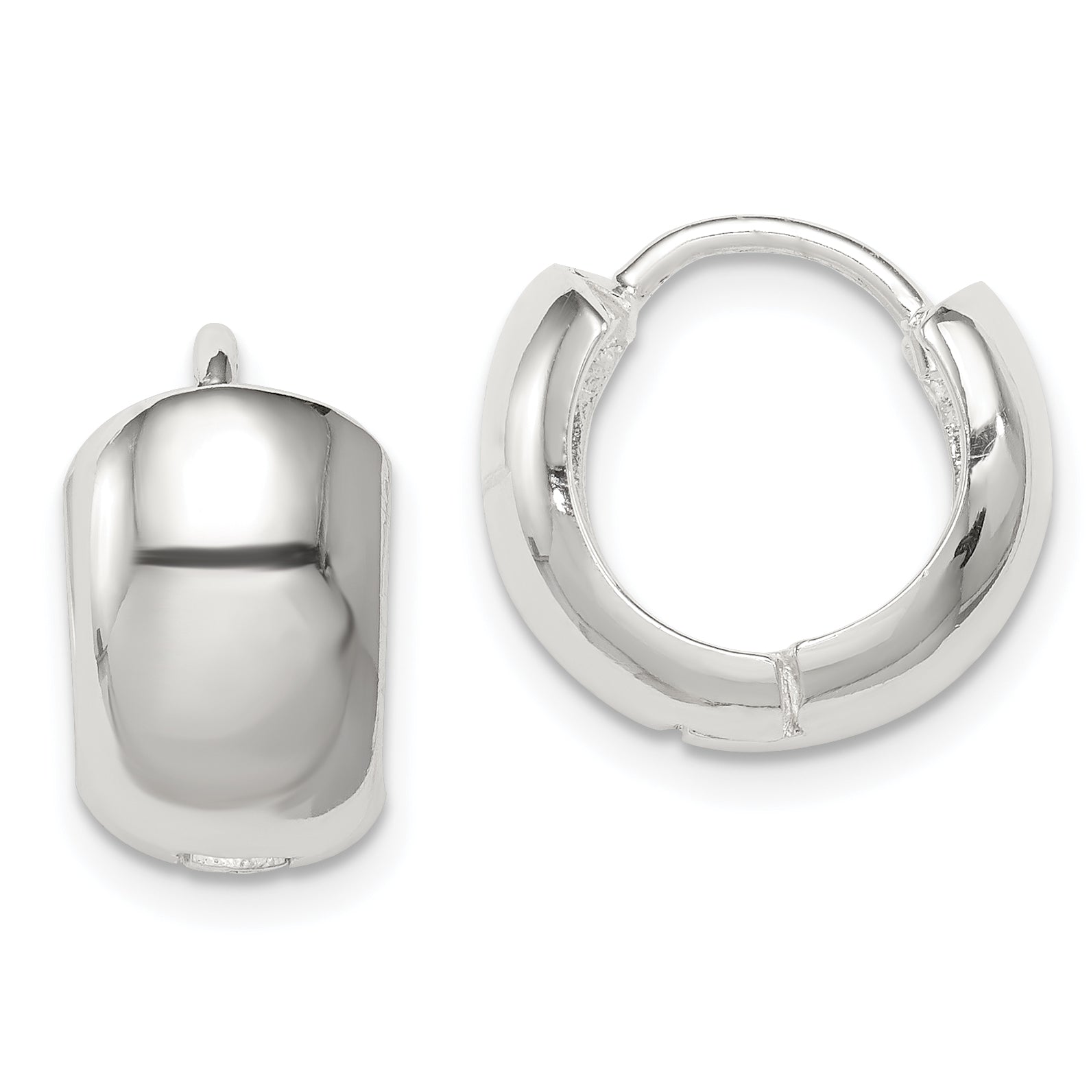 Sterling Silver Hinged Hoop Earrings Main image