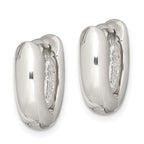 Sterling Silver Oval Hinged Hoop Earrings