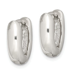 Sterling Silver Oval Hinged Hoop Earrings
