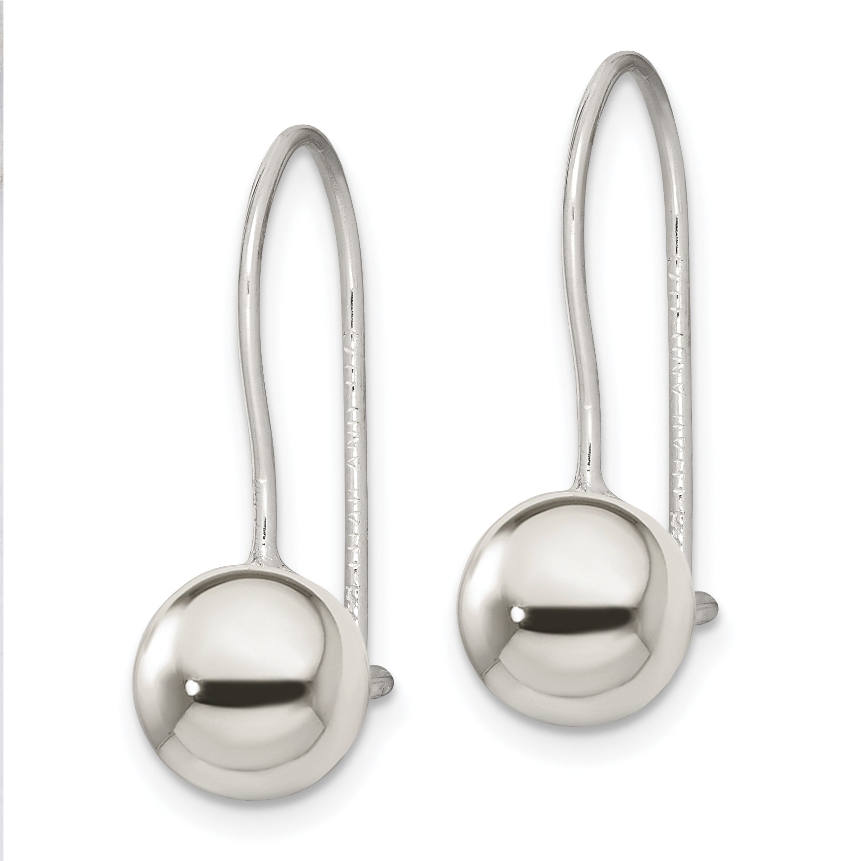 Sterling Silver 8mm Ball Earrings Secondary image