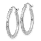 Diamond-Cut Hoop Earrings in Sterling Silver