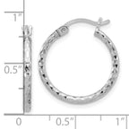 Diamond-Cut Hoop Earrings in Sterling Silver