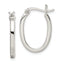 Sterling Silver 2.00mm Square Tube Oval Hoop Earrings