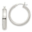 Sterling Silver 5x25mm Hoop Earrings