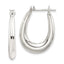 Sterling Silver Polished & Tapered Oval Hoop Earrings