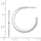 Sterling Silver Post Hoop Earrings