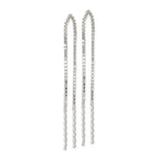 Sterling Silver Polished Twisted Spiral Bar Threader Earrings