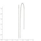 Sterling Silver Polished Bar Threader Earrings