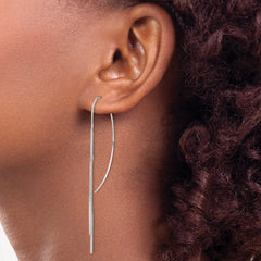 Sterling Silver Polished Multi-Strand Bar Threader Earrings